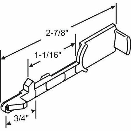 STRYBUC SLIDE BOLT-METAL 900-445LH